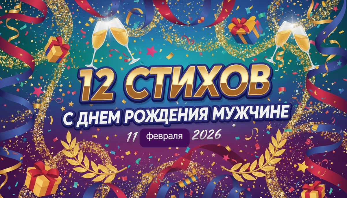12 стихов С Днем рождения мужчине 11 февраля 2026