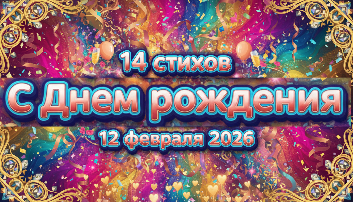 14 стихов С Днем рождения женщине 12 февраля 2026