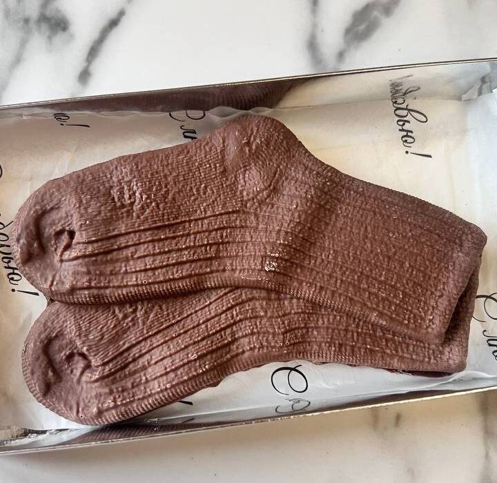 Носки из шоколада с начинкой — крутой вкусный презент на 23 Февраля!