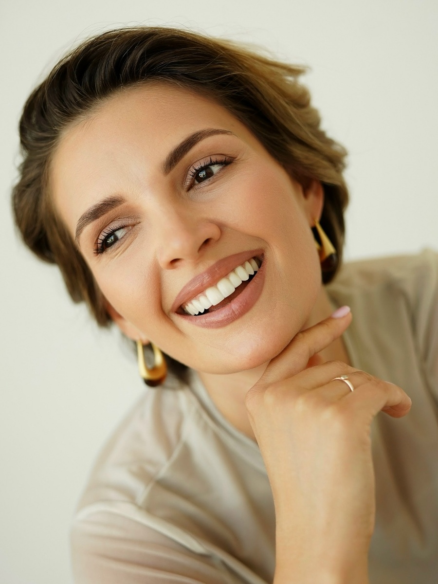 Портрет пациентки после создания неотразимой улыбки