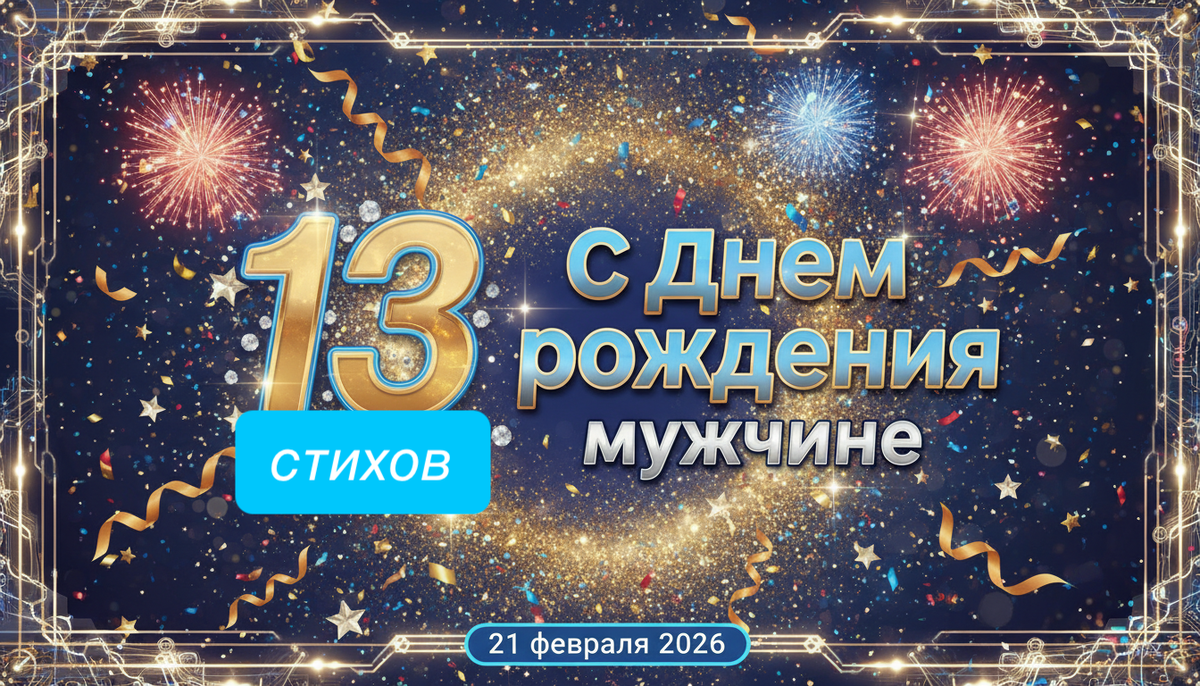 13 стихов С Днем рождения мужчине 21 февраля 2026