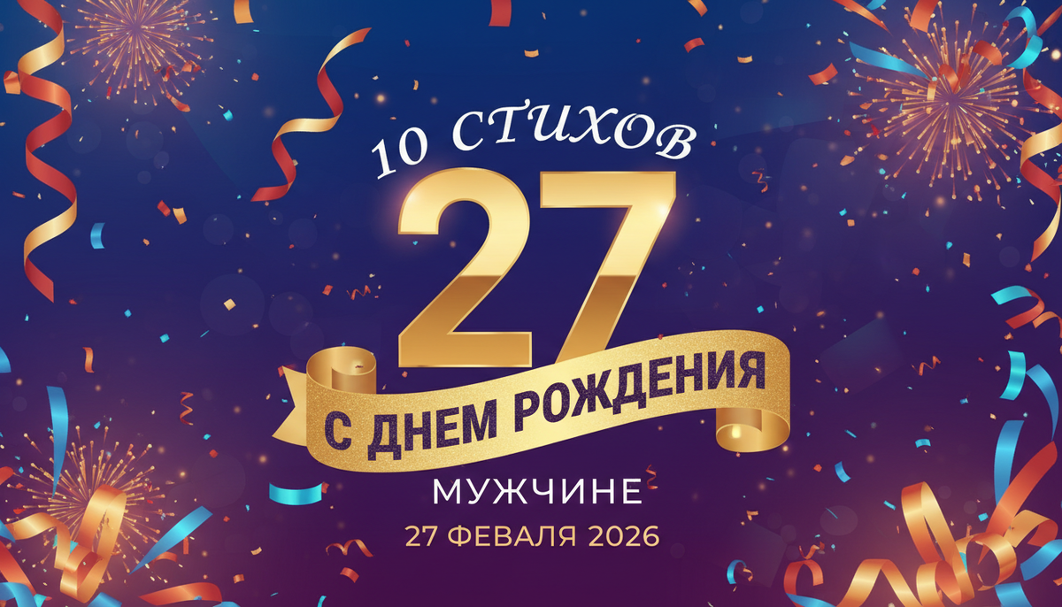 10 стихов С Днем рождения мужчине 27 февраля 2026