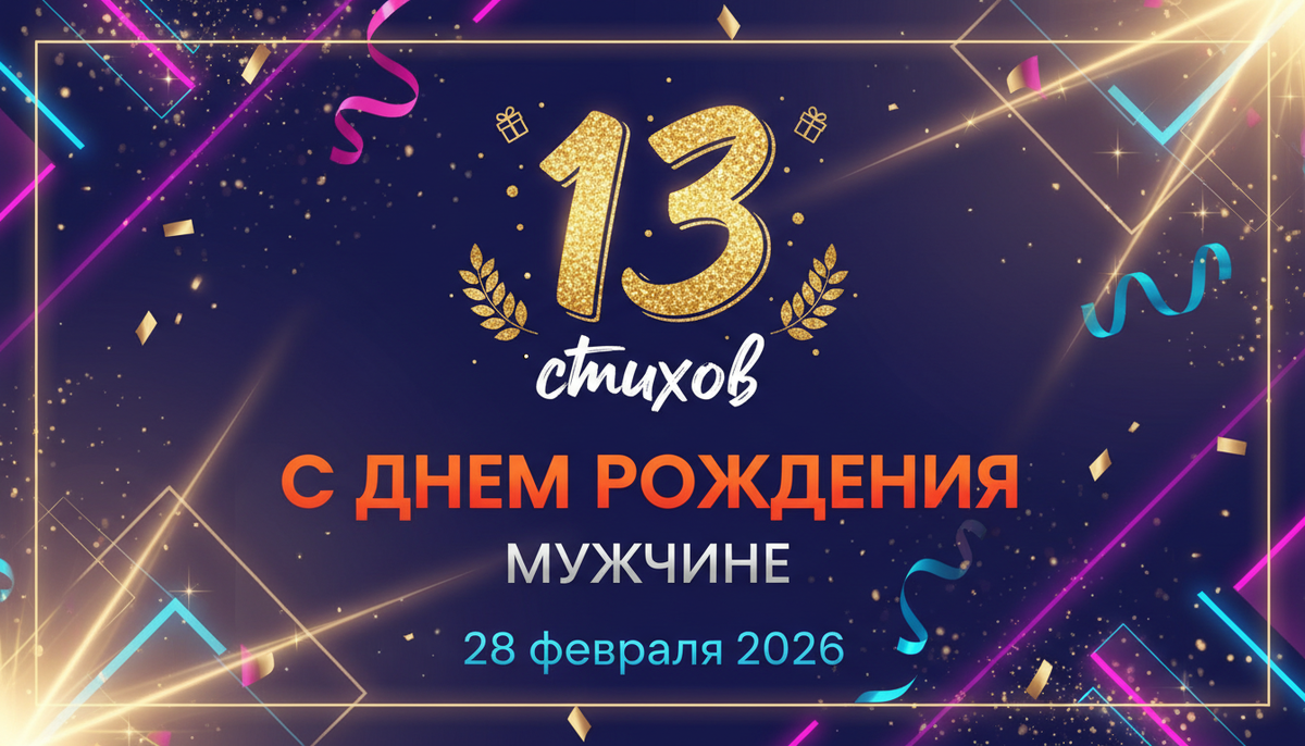 13 стихов С Днем рождения мужчине 28 февраля 2026