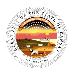 К ЗВЁЗДАМ ЧЕРЕЗ ТЕРНИИ (AD ASTRA PER ASPERA).                                                                                                             Канзас, штат США (1861г)