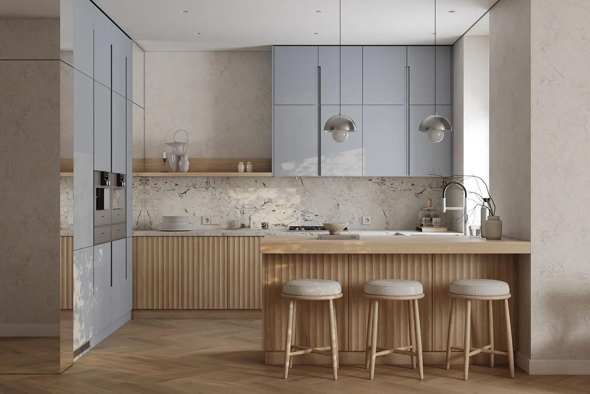 Кухня «Пура» из шпона ясеня