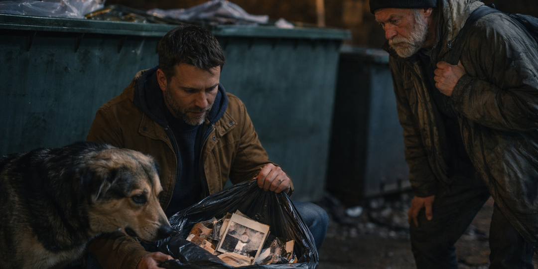 Пёс тянул к мусорке, как к судьбе. Мы пошли — и нашли чужую жизнь