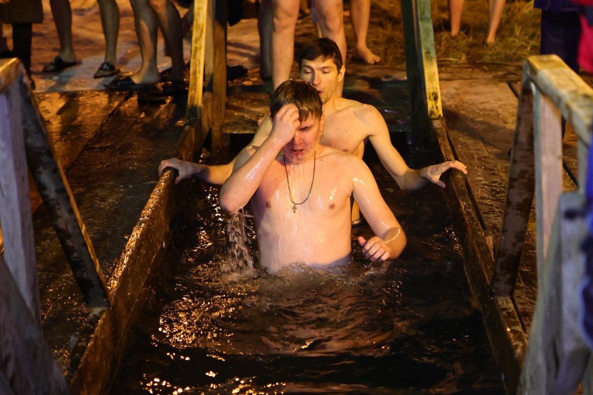    Крещенские купания в Рязани. Фото: t.me/admryazan