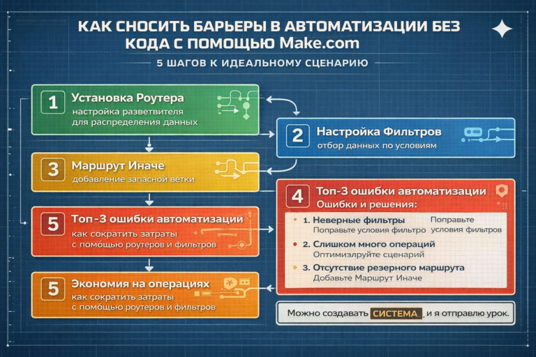    Make.com: как настроить фильтры и роутеры в сценариях без кода Оксана Солдатова