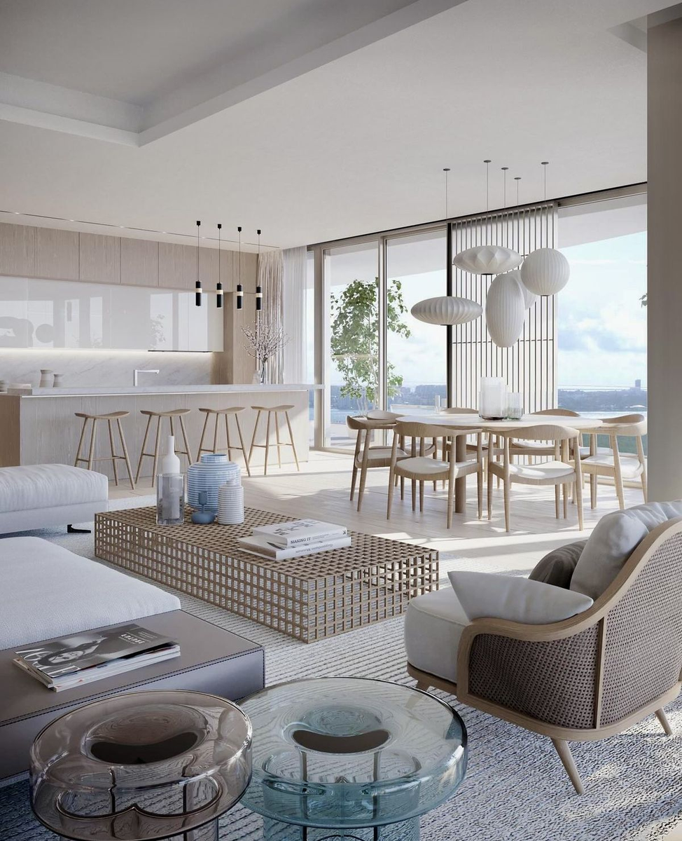 из pinterest. Видная цветовая палитра, спокойные формы мебели и материалы