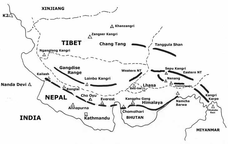Карта - тут видно куда можно поехать из Непала