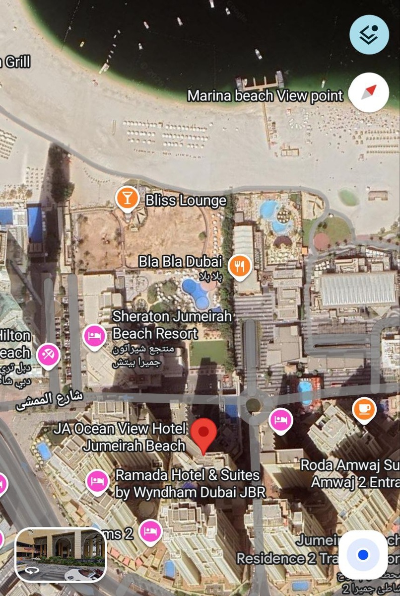 Расположение отеля на карте