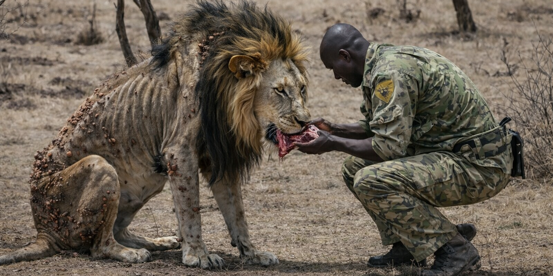 Съедаемый заживо: Тысячи клещей и пуля внутри. История спасения льва, в которого никто не верил.