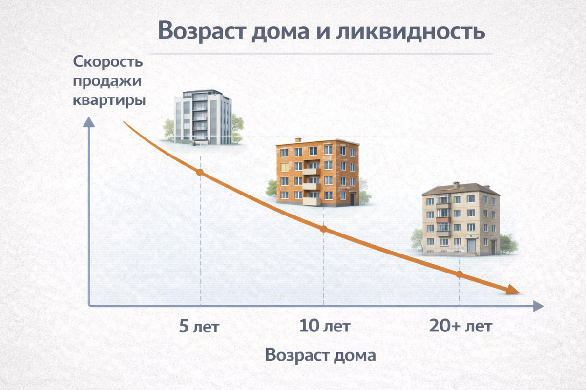 «Возраст дома и ликвидность»