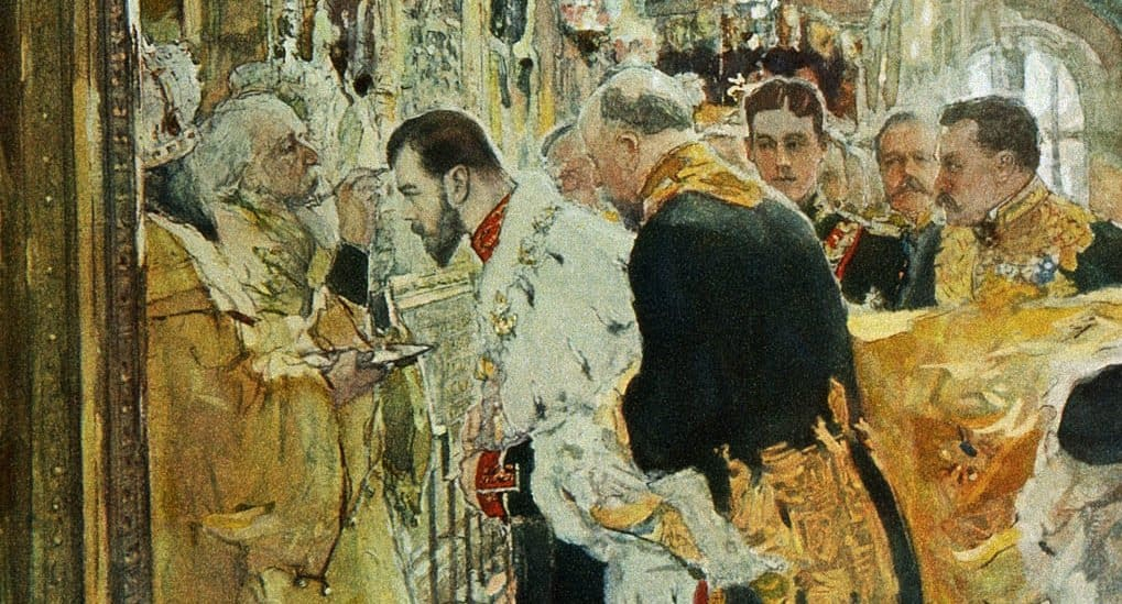 Помазание на царство Николая II, картина Валентина Серова