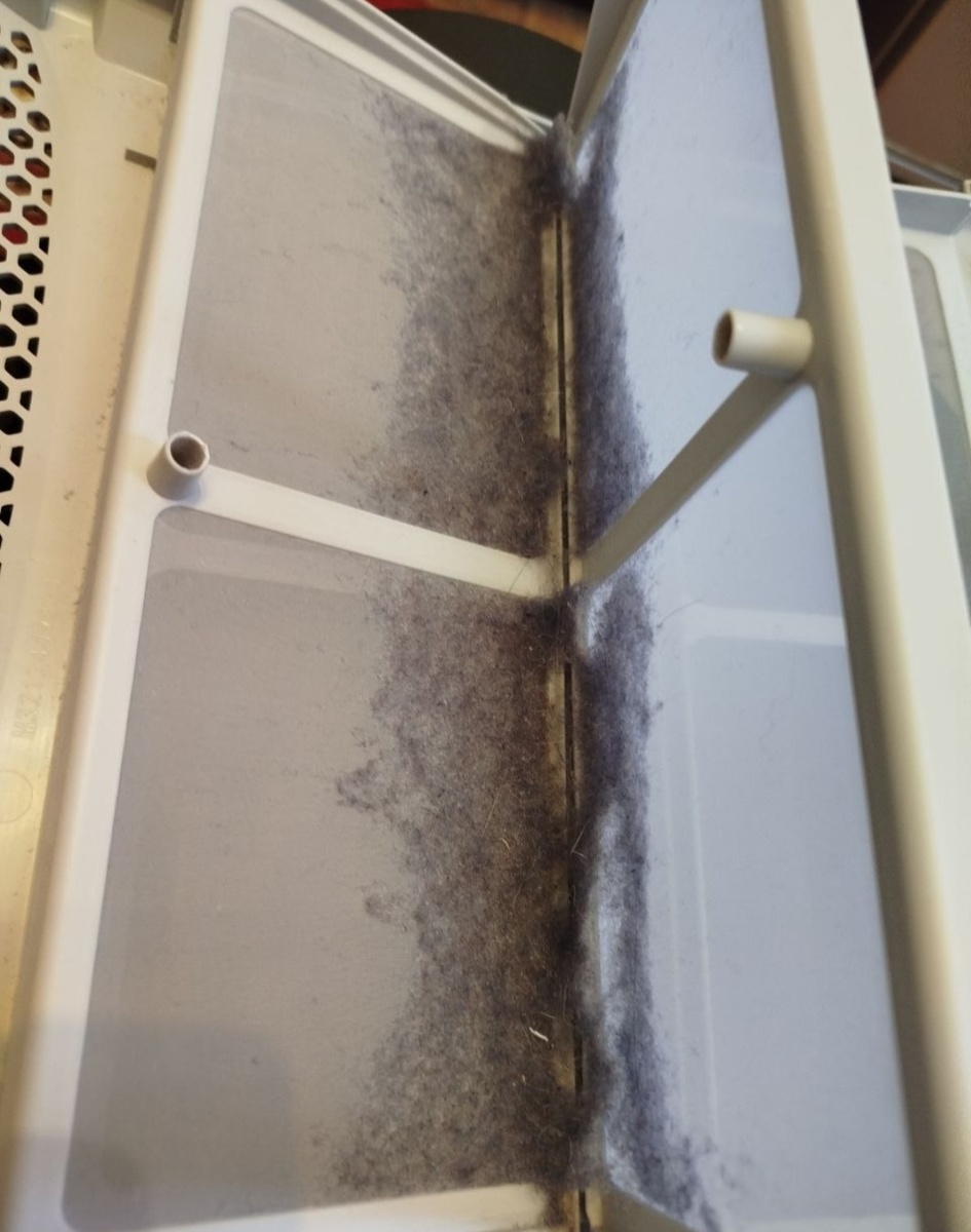 В среднем с 4-5 абсолютно, казалось бы, чистых, хорошо выстиранных вещей сушильная собирает прилично пыли и грязи. 