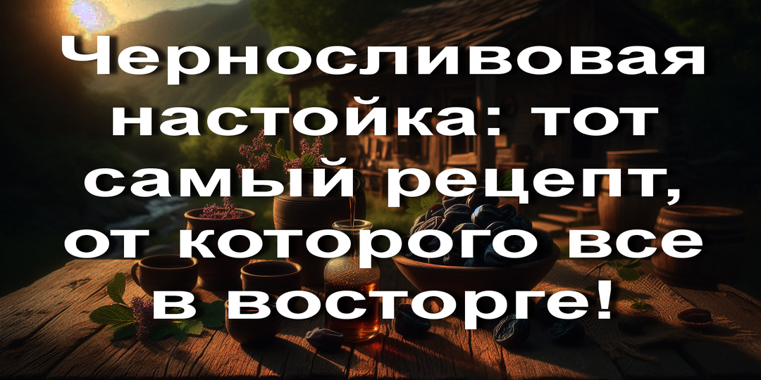 Черносливовая настойка: тот самый рецепт, от которого все в восторге!