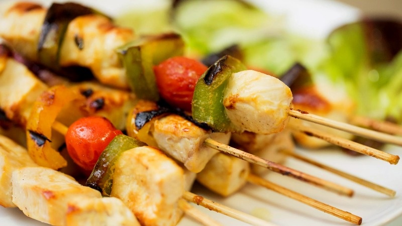 Куриный шашлык на сковороде