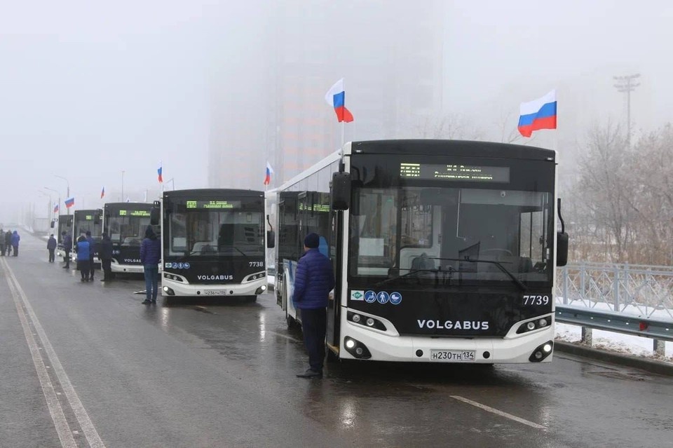    На маршруте работает 9 новых автобусов большой вместимости. Фото: администрация Волгограда.