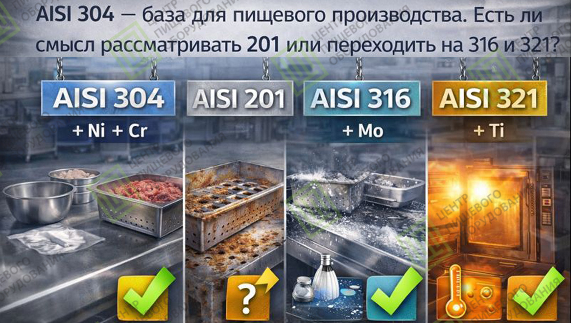 Пищевое оборудование от производителя из нержавеющей стали