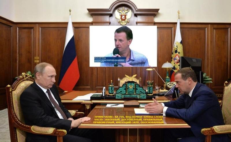 Коллаж для публикаций. Анатолий Голод, Владимир Путин, Дмитрий Медведев.