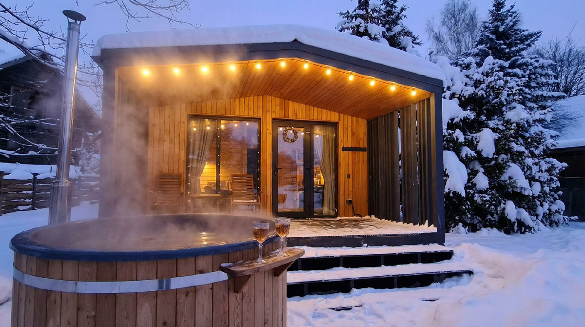 Дом с купелью для романтичного вечера