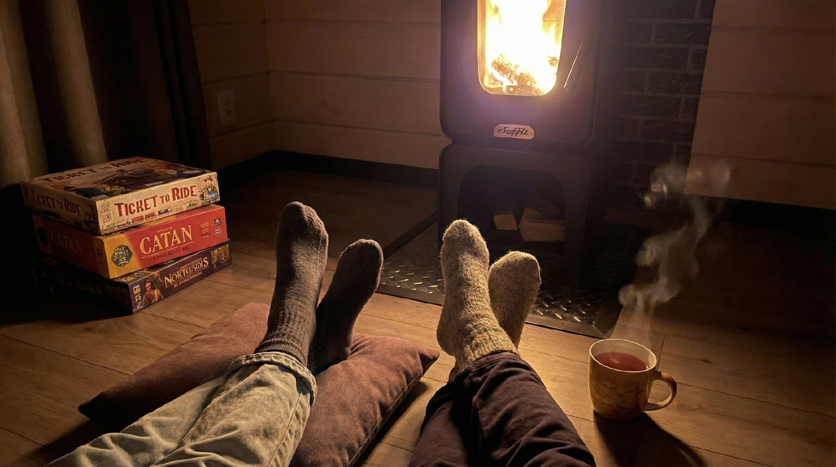 Романтический вечер у камина