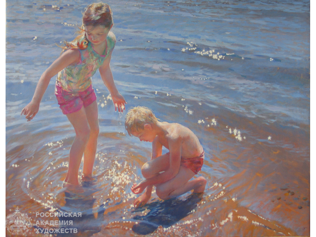 Л.А. Белых. Ракушки и камешки. 2006. Холст, масло. 110х140. Собственность автора