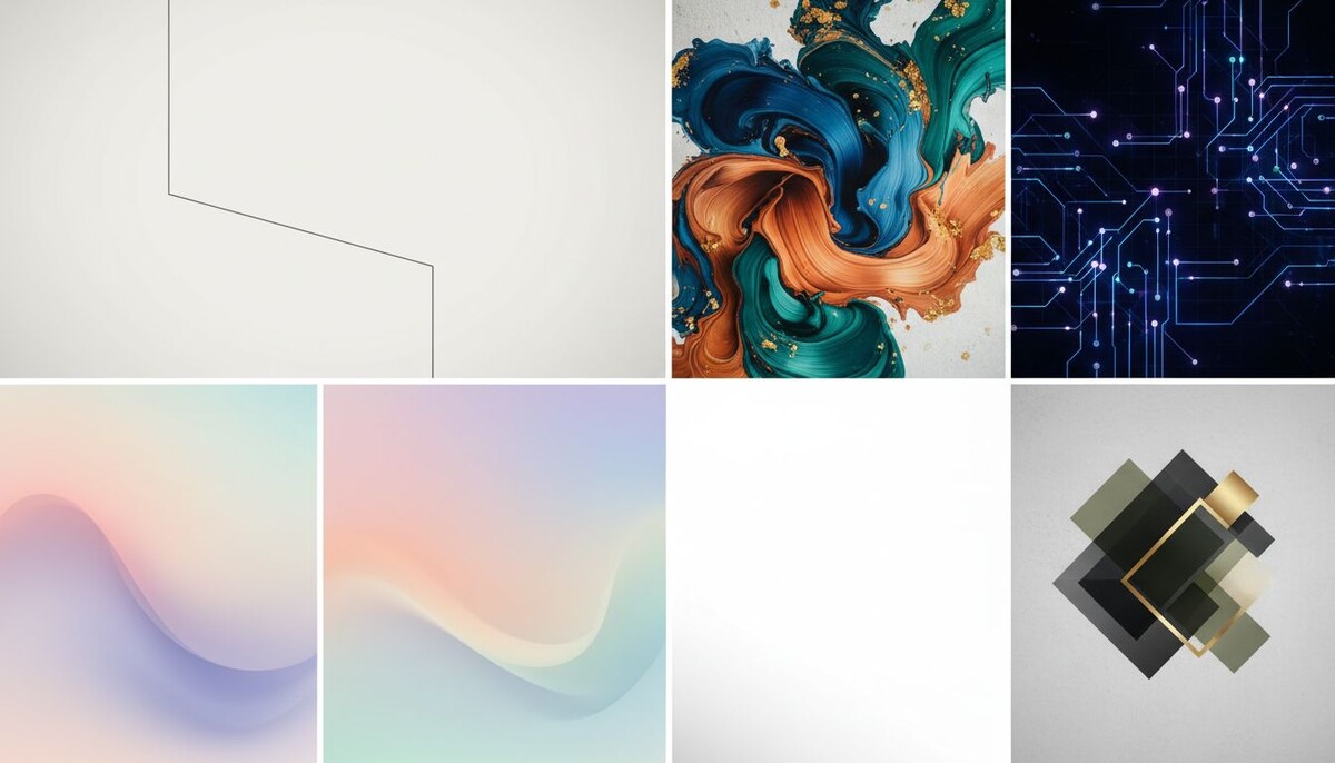 Примеры фонов для презентаций, созданных с помощью нейросети.