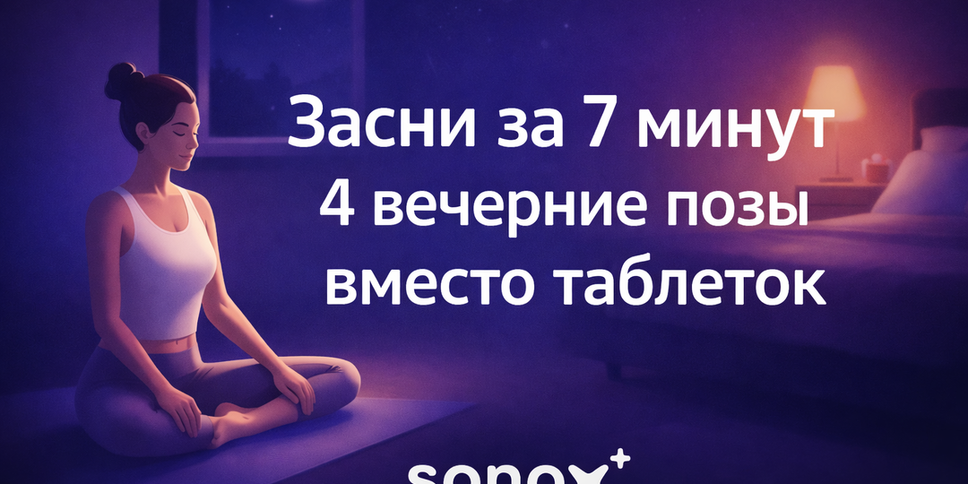 7 минут, которые выключают тревогу: 4 позы вечерней йоги - и вы засыпаете быстрее и сильно крепче, чем листаете ленту