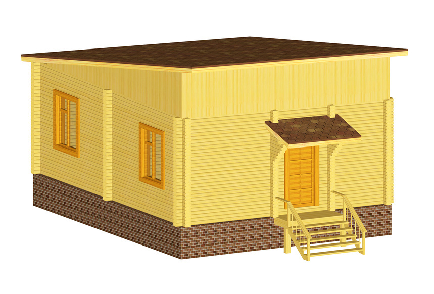 Дом с односкатной крышей