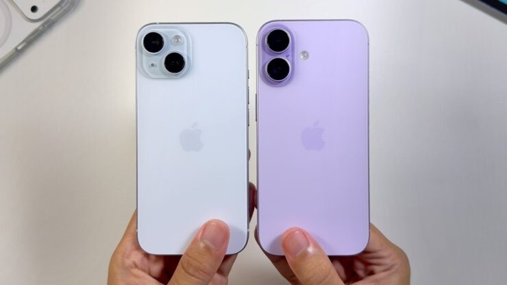    iPhone 15 — слева, iPhone 17 — справа. Изображение: TECH TITANS