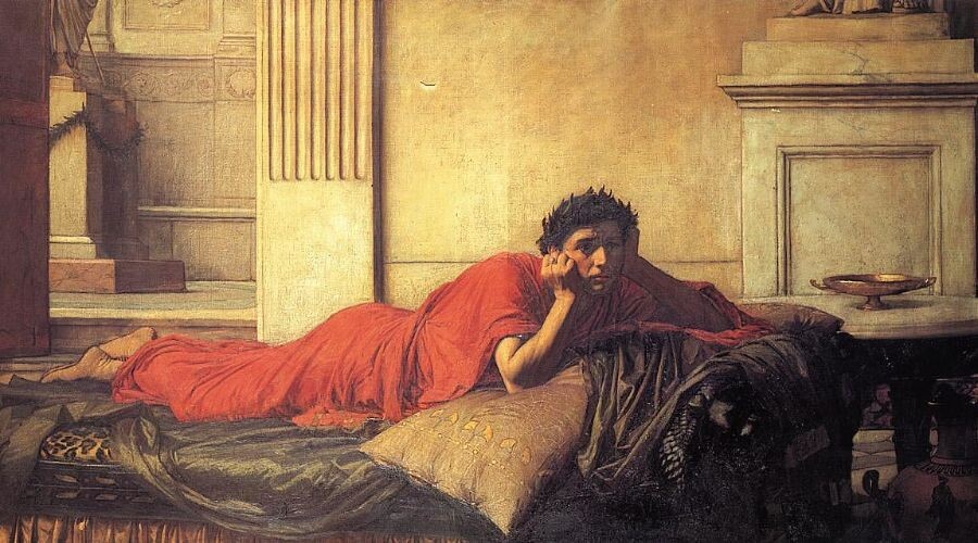     «Раскаяние Нерона после убийства матери» (1878) Джон Уильям Уотерхаус, общественное достояние