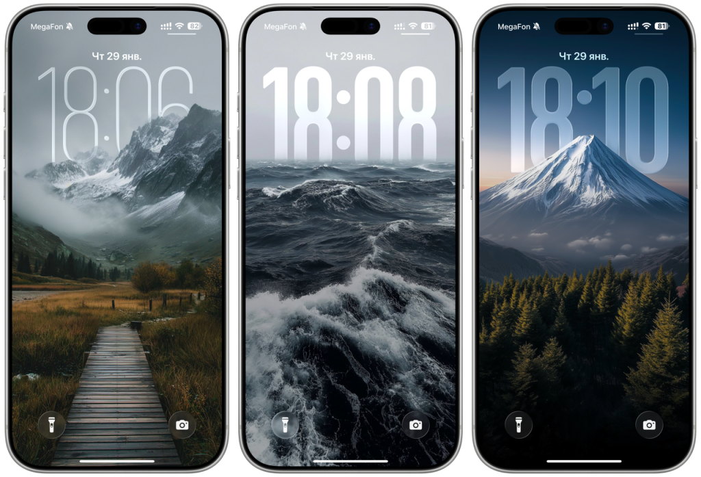    Обои с эффектом глубины