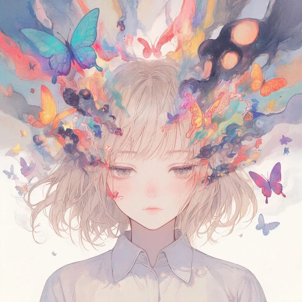 Шизофрения. Иллюстрация сгенерирована нейросетью