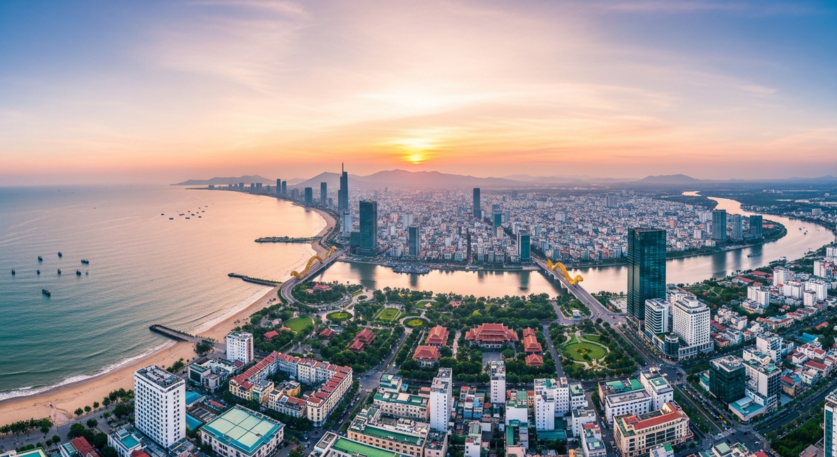 Панорама Дананга.