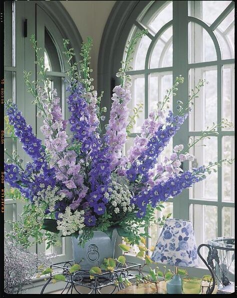 Дельфиниум в вазе. Тоже хочу такой букет 💐 