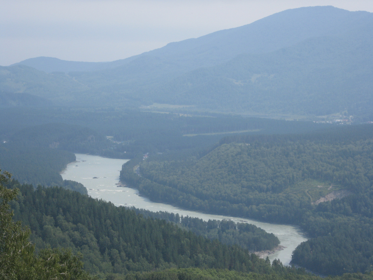 Бирюзовая Катунь, вид с Горы силы
