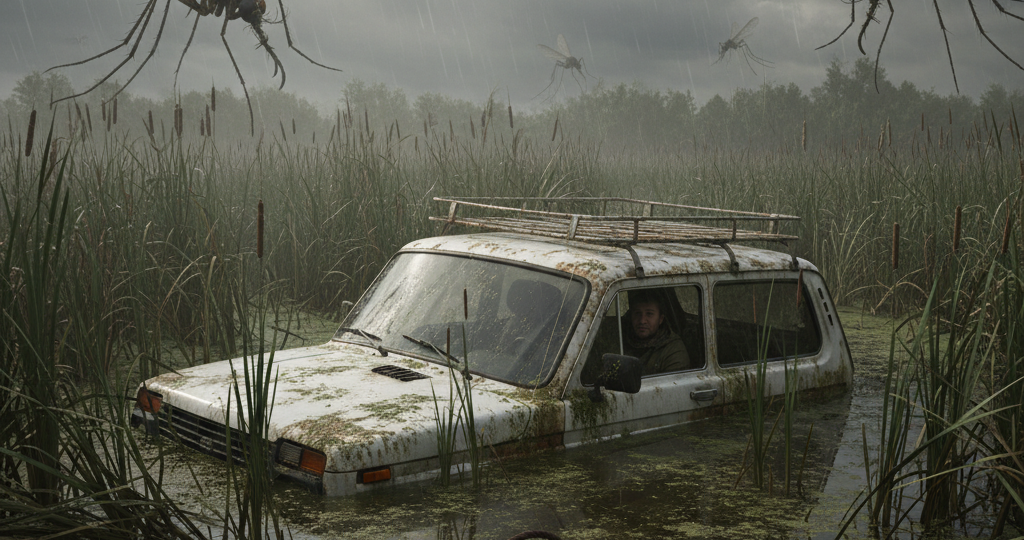 Как Ниву топили в болоте по крышу, а она все равно продолжала ехать