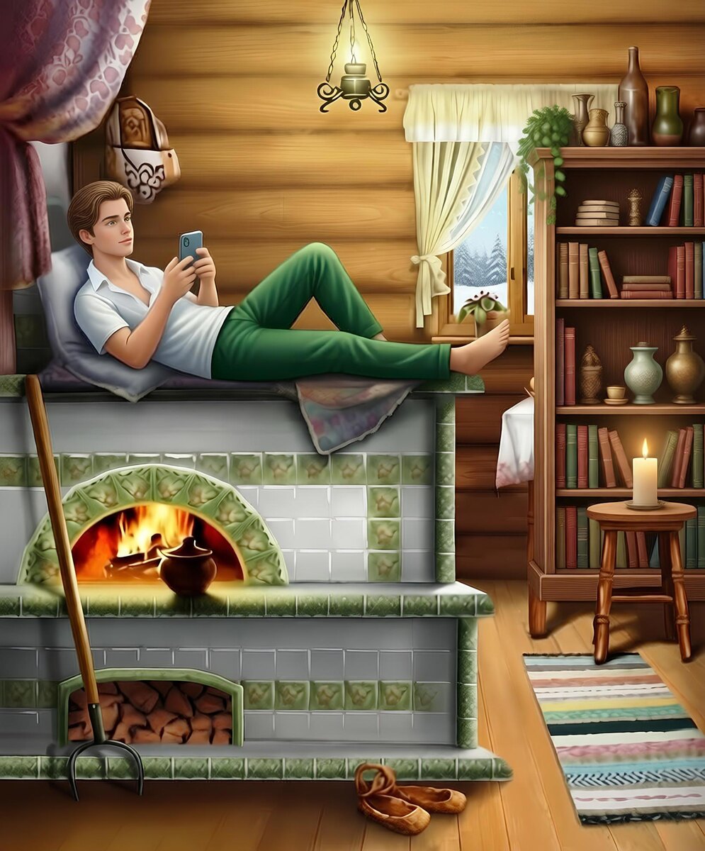 Ванька на русской печи