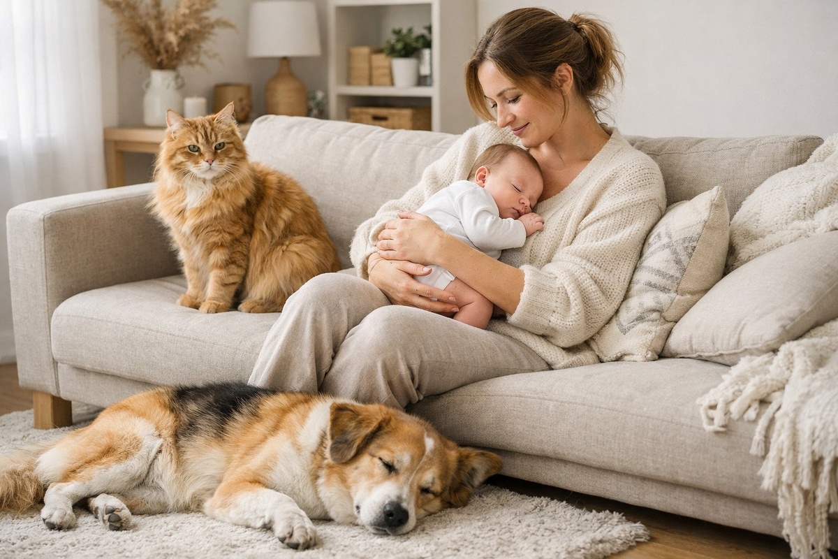Новорожденные и домашние животные: аллергия, агрессия, мифы и правда