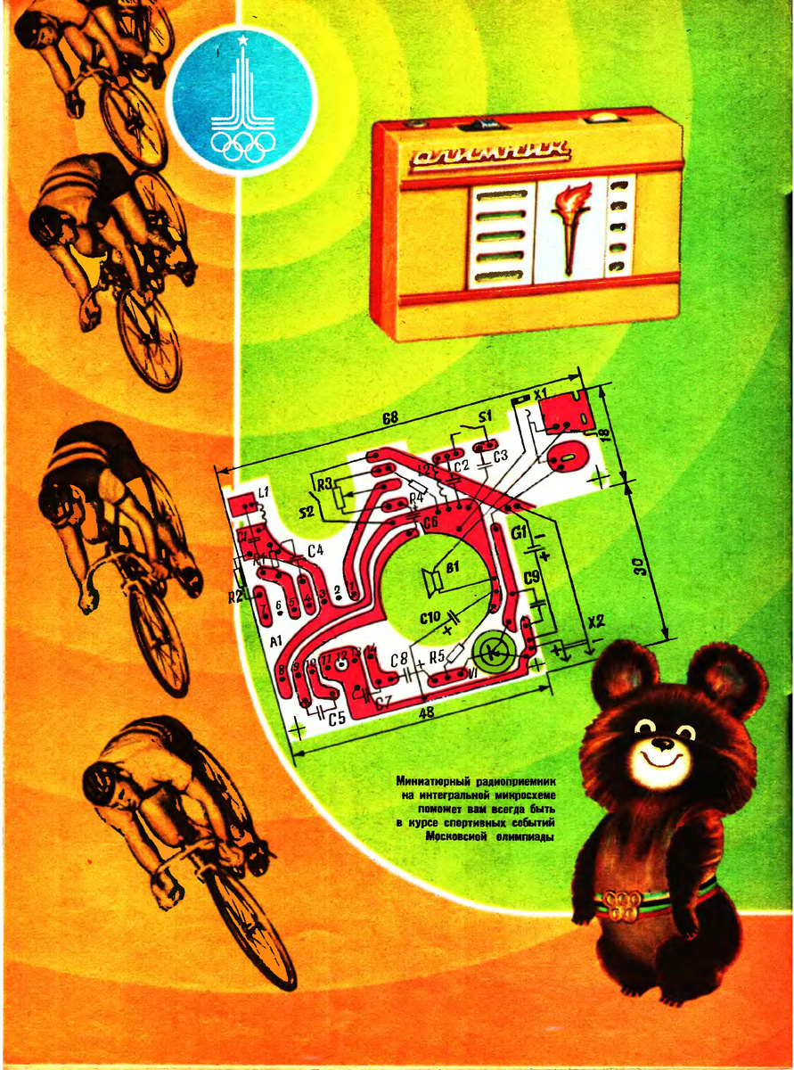 цветная вкладка из журнала Моделист Конструктор 1980г. 5№.