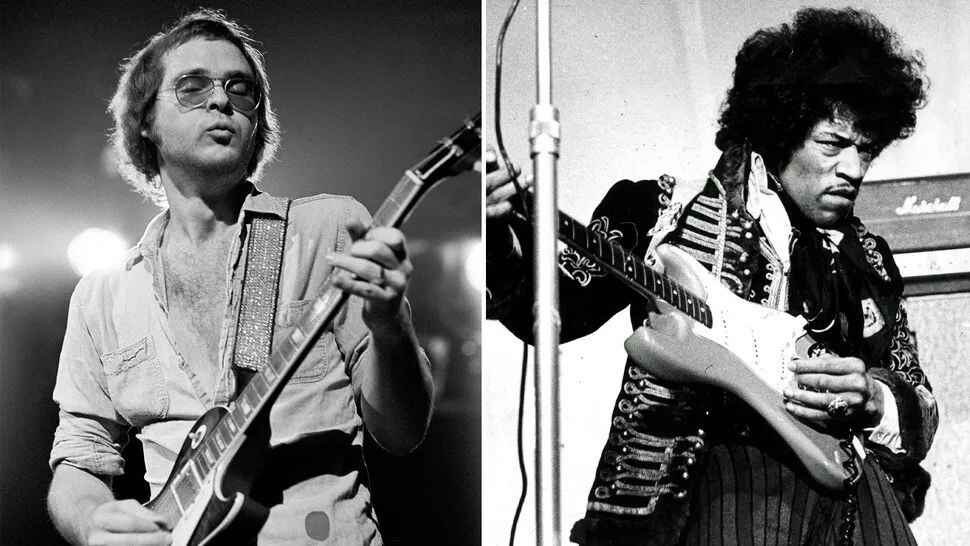 Коллаж Билла Гиббонса и Джими Хендрикса. Узнаете Гиббонса без бороды?
