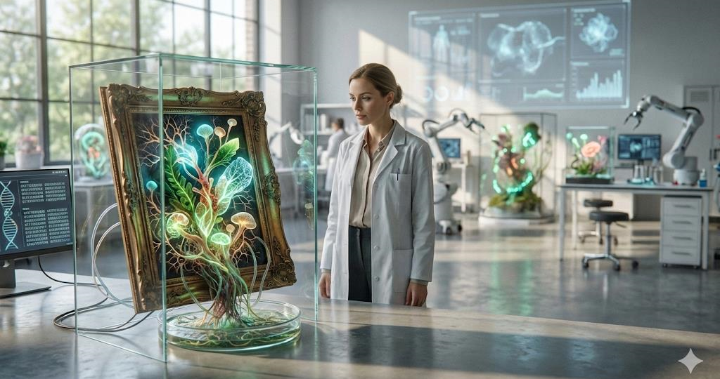 Картины, которые могут ожить: как био-арт стирает грань между научным экспериментом и высоким искусством