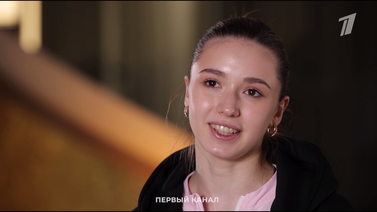    Камила Валиева. Фото: стоп-кадр прямого эфира "Первого канала"