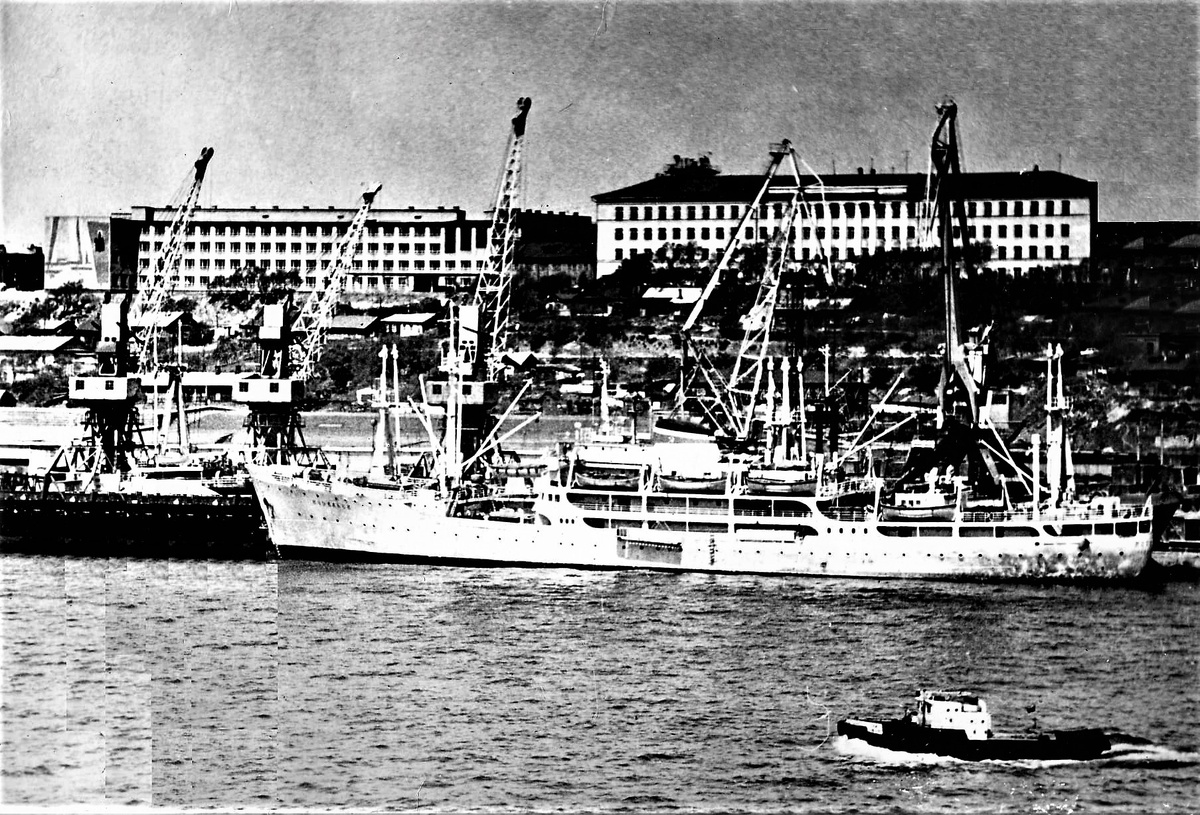 2. Училище ДВВИМУ и т/х "Тобольск" в порту