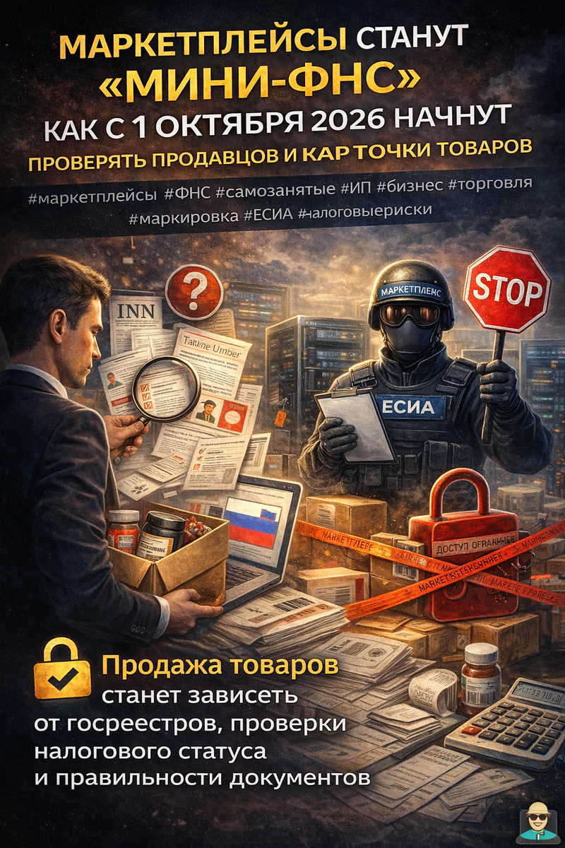 Маркетплейсы станут «мини-ФНС»: как с 1 октября 2026 начнут проверять продавцов и карточки товаров