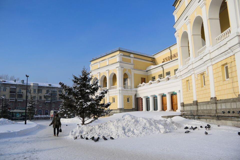    Художественный музей на площади Октября. Январь 2026 года. Источник: Виталий Барабаш/"Толк"