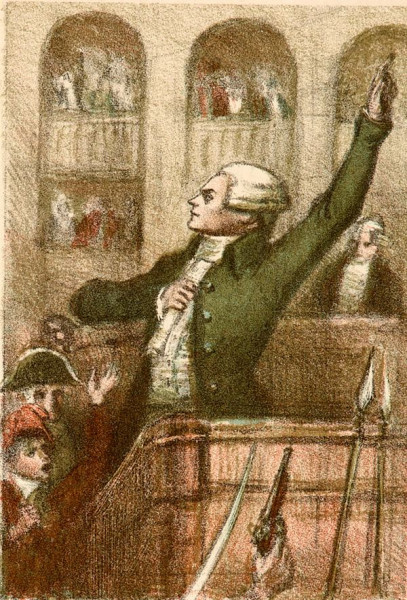 Иллюстрация к пьесе Ромена Роллана «Робеспьер» из серии «Театр революции»