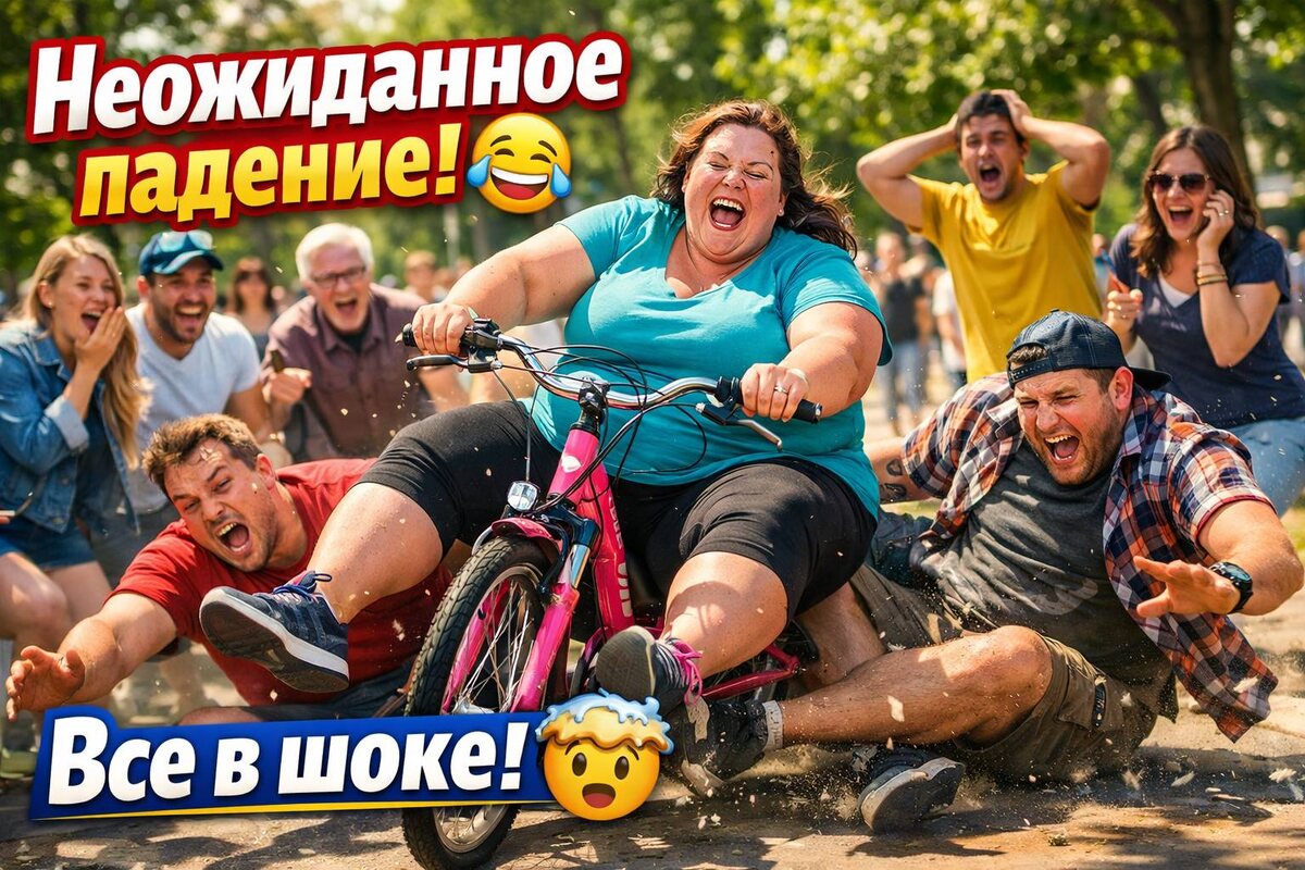 😳 Мужчины хотели помочь — в итоге лежали все вместе! Смешной провал в парке