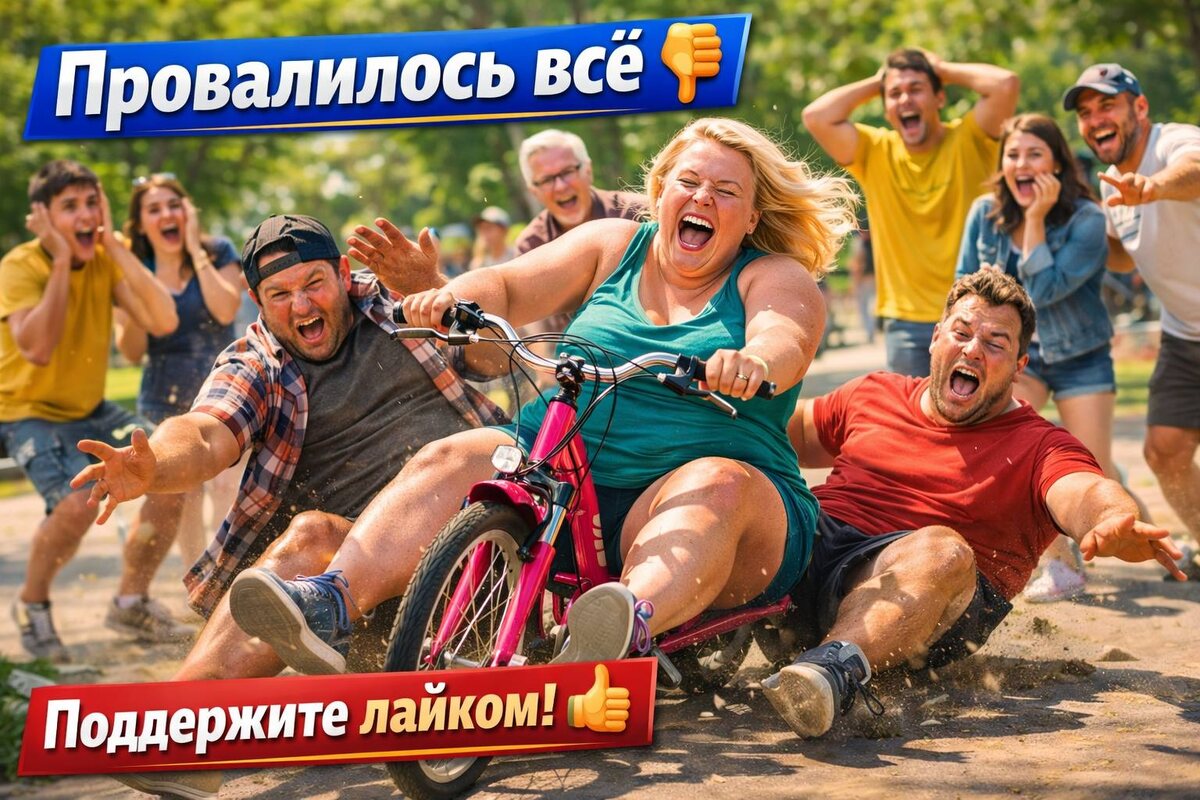 😳 Мужчины хотели помочь — в итоге лежали все вместе! Смешной провал в парке